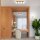 Deckenleuchte Holz Glas G9 4-flammig 63 cm blendarm