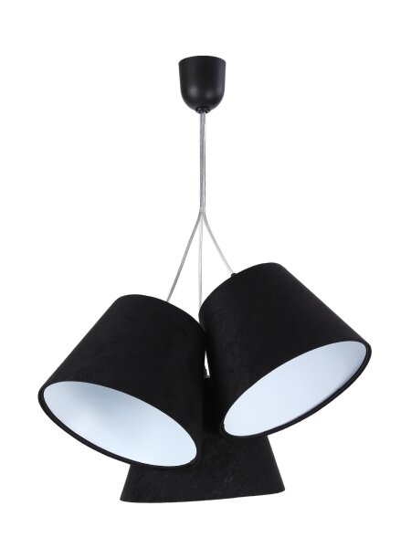Suspension Noir Blanc Tissu 3-flmg Rétro