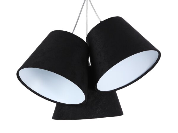 Suspension Noir Blanc Tissu 3-flmg Rétro