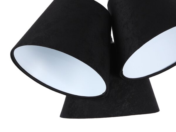 Suspension Noir Blanc Tissu 3-flmg Rétro