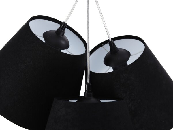 Suspension Noir Blanc Tissu 3-flmg Rétro