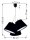Suspension Noir Blanc Tissu 3-flmg Rétro
