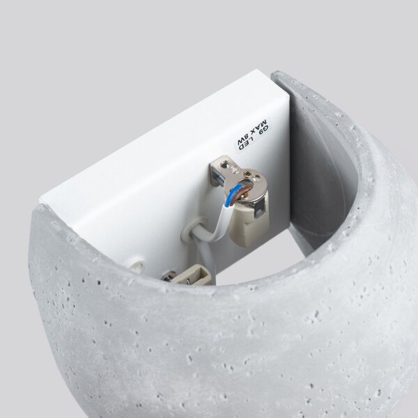 Wandleuchte Up Down Beton G9 T:14 cm indirekt blendarm