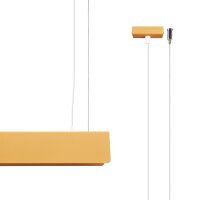 Große Hängelampe Stahl Gold G13 3000 K 100 cm...