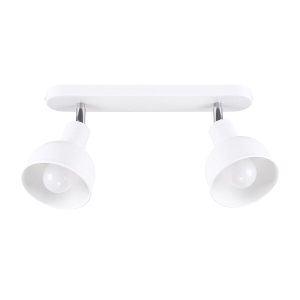 Deckenspot flexibel Weiß Stahl E27 47 cm 2-flammig