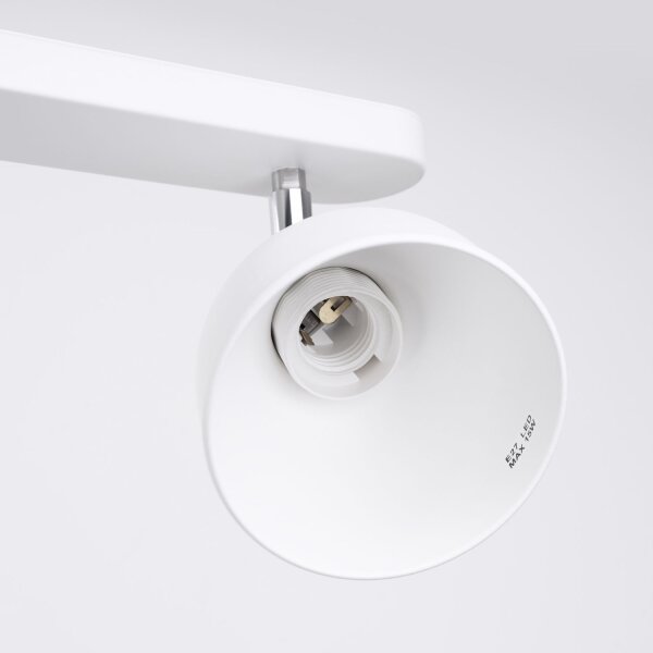 Deckenspot flexibel Weiß Stahl E27 47 cm 2-flammig