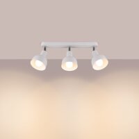 Deckenspot verstellbar Weiß Stahl E27 59 cm 3-flammig