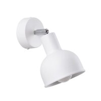 Wandstrahler Stahl Wei&szlig; E27 H:17 cm Spot schwenkbar