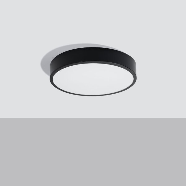 LED Deckenleuchte Aluminium Schwarz 3000 K L:40 cm rund