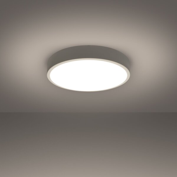 LED Deckenleuchte Aluminium Weiß 3000 K Ø40 cm blendarm
