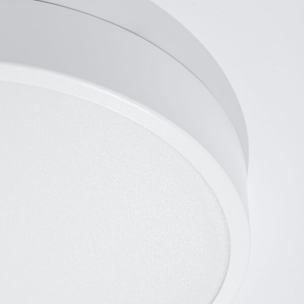 LED Deckenleuchte Aluminium Weiß 3000 K Ø40 cm blendarm