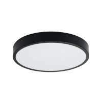 LED Deckenleuchte Schwarz Alu 3000 K &Oslash;50 cm blendarm
