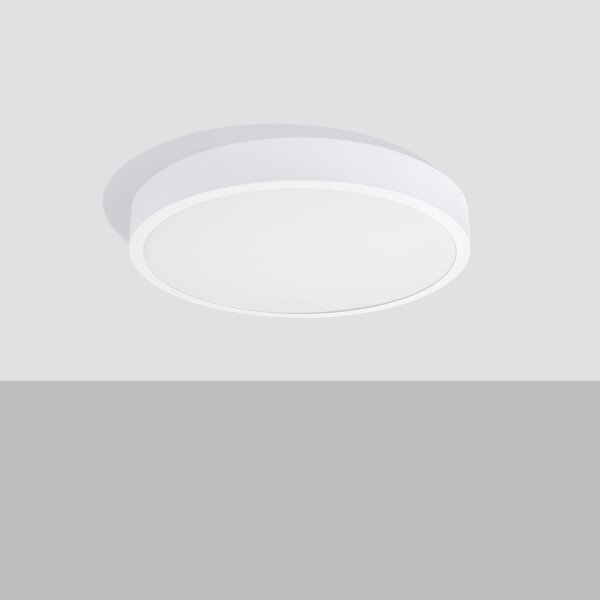 LED Deckenleuchte Weiß Alu 3000 K rund Ø50 cm blendarm