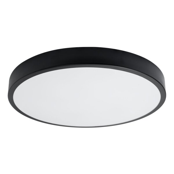 LED Deckenleuchte Schwarz Alu 3000 K Ø60 cm blendarm