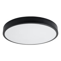 LED Deckenleuchte Schwarz Alu 3000 K &Oslash;60 cm blendarm