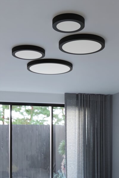 LED Deckenleuchte Weiß Alu 3000 K rund Ø60 cm blendarm