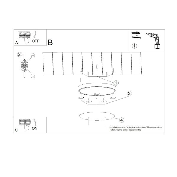LED Deckenleuchte Weiß Alu 3000 K rund Ø60 cm blendarm