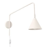 Wandleuchte Beige Stahl E14 Schalter Stecker H:30 cm