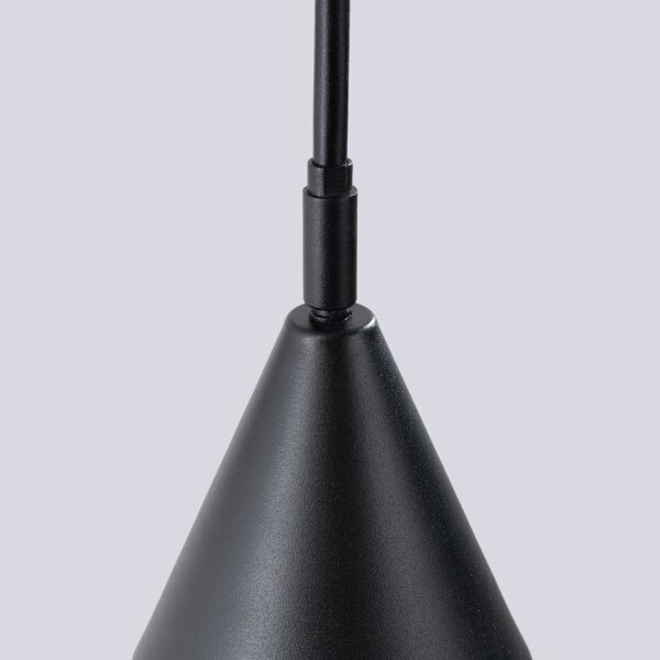 Wandleuchte Schwarz Stahl E14 Schalter Stecker H:30 cm