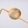 Wandleuchte Gold Stahl E14 Schalter Stecker T:61 cm
