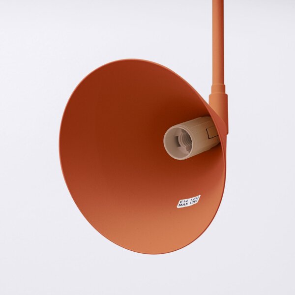 Wandlampe Ocker Stahl E14 Schalter Stecker H:30 cm
