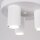 Deckenlampe Stahl Weiß GU10 B:25 cm rund 3-flammig