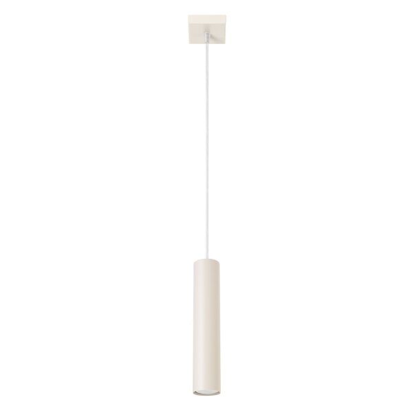Hängelampe Stahl Beige GU10 rund Ø8 cm akzentuiert