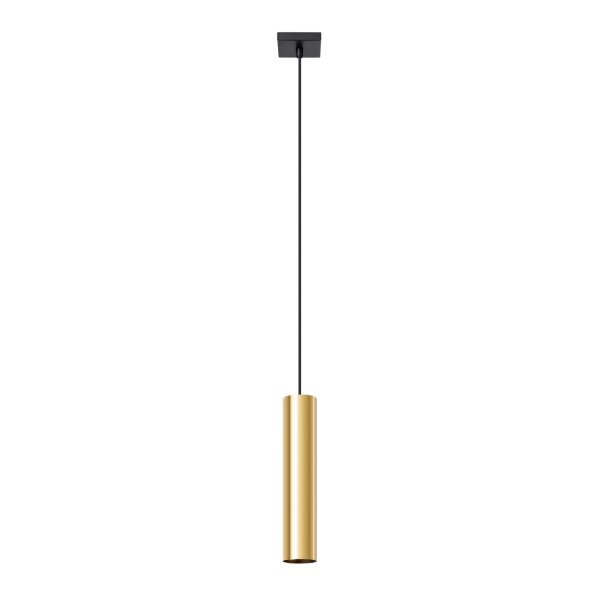 Pendelleuchte Stahl Gold GU10 rund Ø8 cm akzentuiert