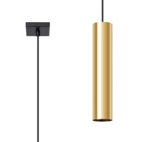 Pendelleuchte Stahl Gold GU10 rund Ø8 cm akzentuiert