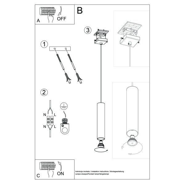 Pendelleuchte Stahl Ocker GU10 rund Ø8 cm akzentuiert