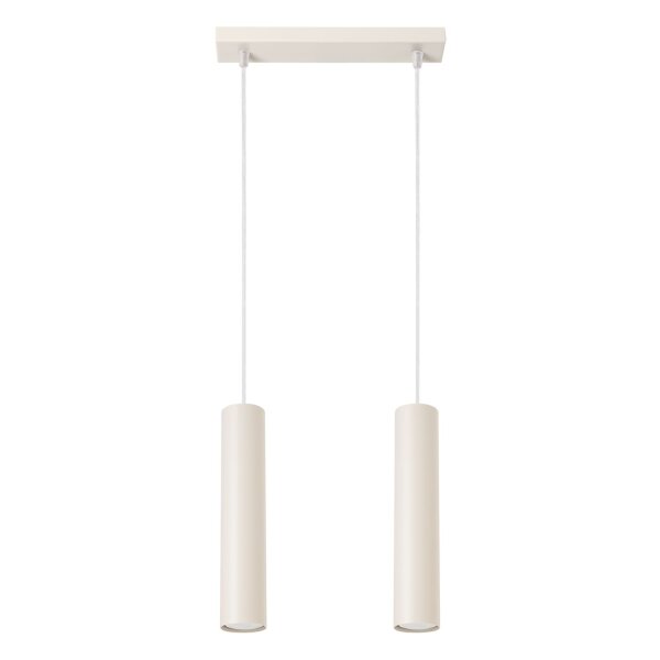 Pendelleuchte Beige Stahl GU10 2-flammig 30 cm lang