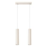 Pendelleuchte Beige Stahl GU10 2-flammig 30 cm lang