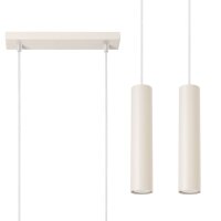 Pendelleuchte Beige Stahl GU10 2-flammig 30 cm lang