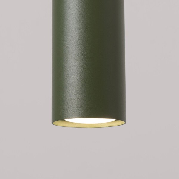 Pendelleuchte Olivgrün Stahl GU10 2-flammig 30 cm lang
