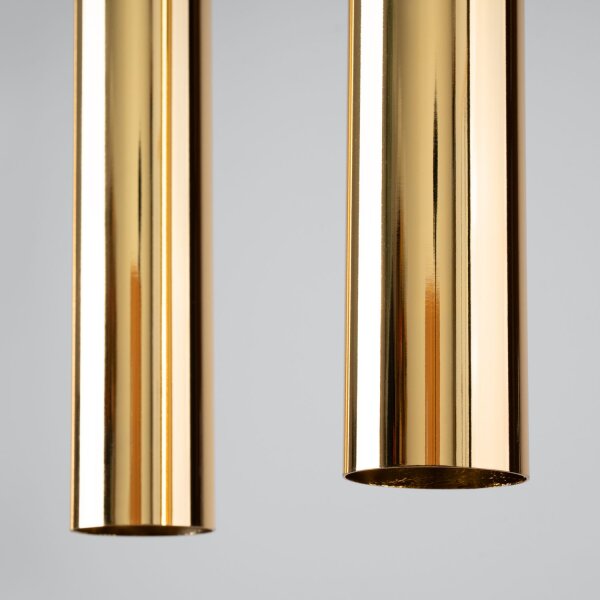 Pendelleuchte Gold Stahl GU10 2-flammig 30 cm lang