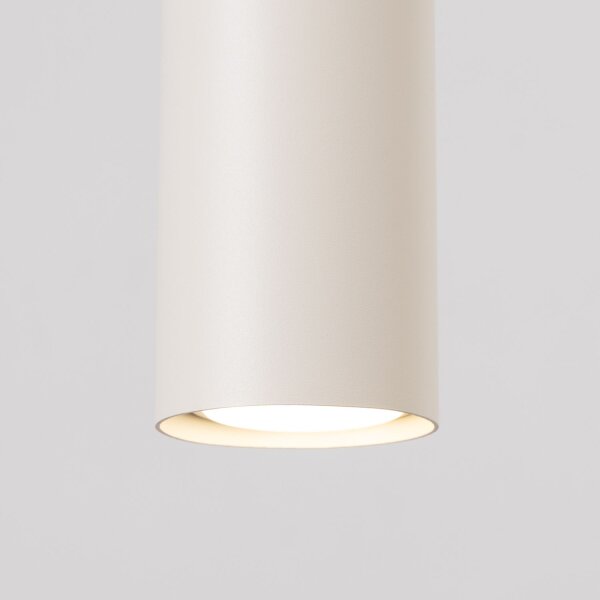 Lange Hängelampe Beige Stahl GU10 3-flammig 45 cm