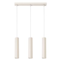 Lange Hängelampe Beige Stahl GU10 3-flammig 45 cm