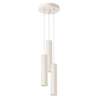 Runde Hängelampe Stahl Beige GU10 akzentuiert L:20 cm