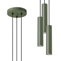 Runde Hängelampe Olivgrün GU10 akzentuiert L:20 cm