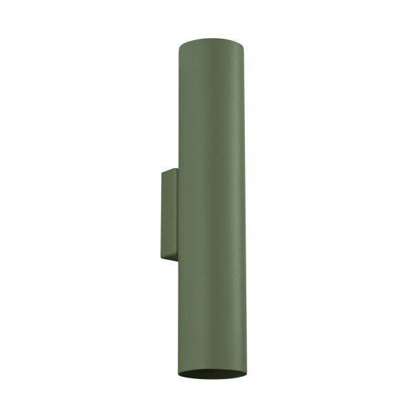 Wandlampe Up Down Olivgrün Stahl GU10 H:30 cm indirekt