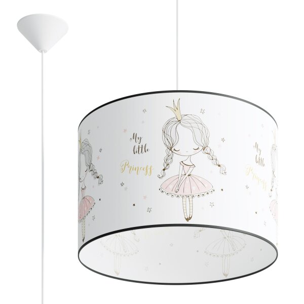 Pendelleuchte Kinder E27 Mädchen Prinzessin Ø40 cm rund
