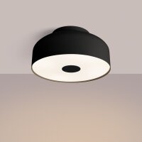 Deckenleuchte blendarm Schwarz Stahl E27 rund Ø30 cm