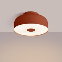 Runde Deckenleuchte blendarm Ocker Stahl E27 Ø30 cm