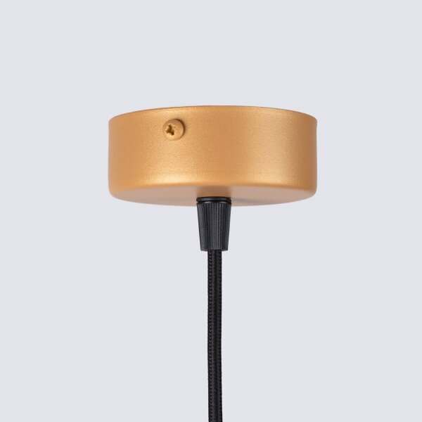 Runde Hängelampe Gold Stahl G9 Ø8 cm akzentuiert