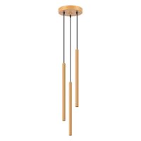 Runde Pendelleuchte Gold Stahl G9 L:20 cm 3-flammig