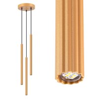 Runde Pendelleuchte Gold Stahl G9 L:20 cm 3-flammig