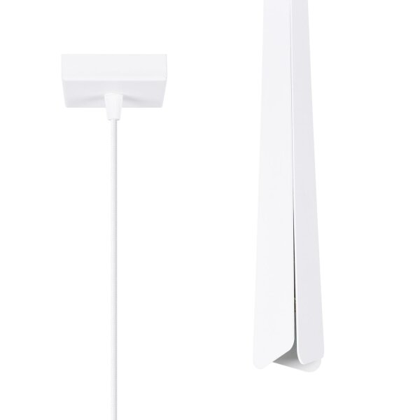 Hängelampe Weiß Stahl G9 rund Ø8 cm akzentuiert