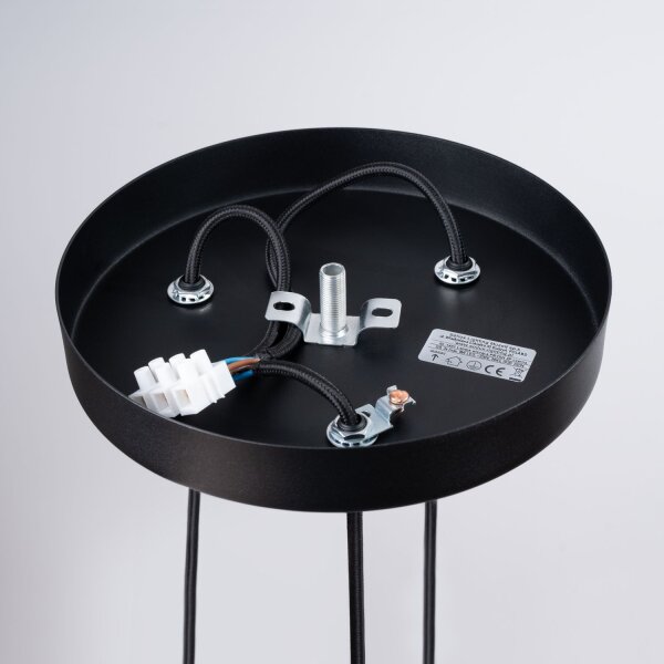 Pendelleuchte 3-flammig Schwarz Stahl G9 L:19,5 cm