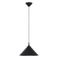 Hängelampe Schwarz Stahl E27 Ø30 cm rund...