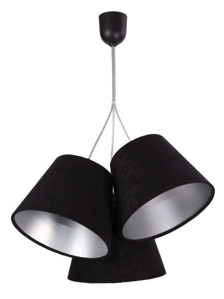 Suspension Rétro Noir Argent Tissu 3-flmg